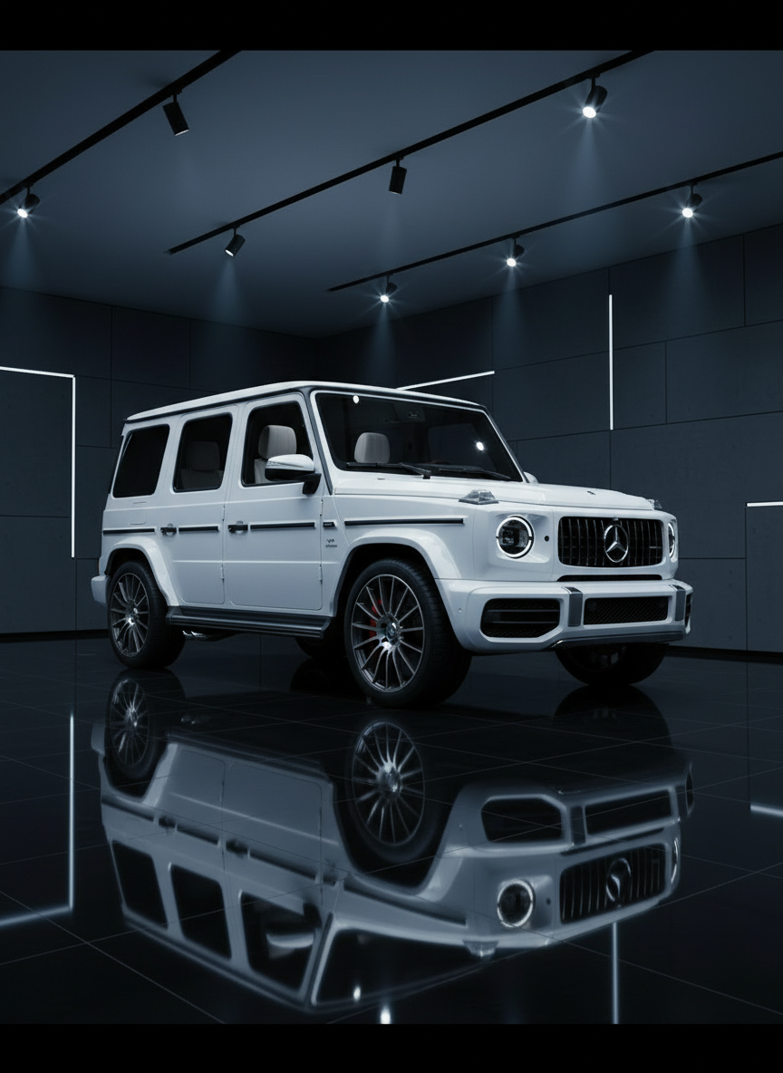 2019 Mercedes-Benz G550 with White Interior - View 3
