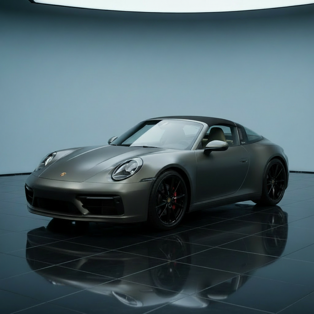 2021 Grey Porsche 911 Targa - Front View
