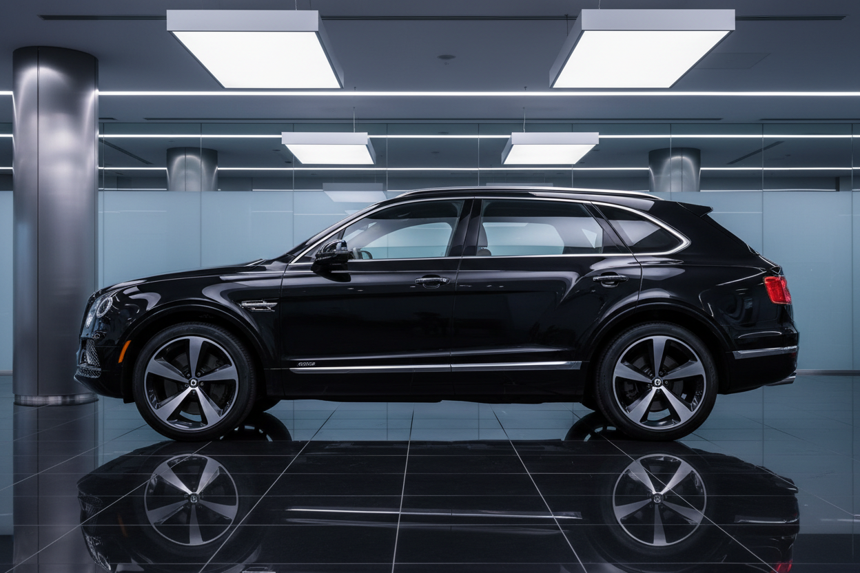 Black Bentley Bentayga - Side Profile