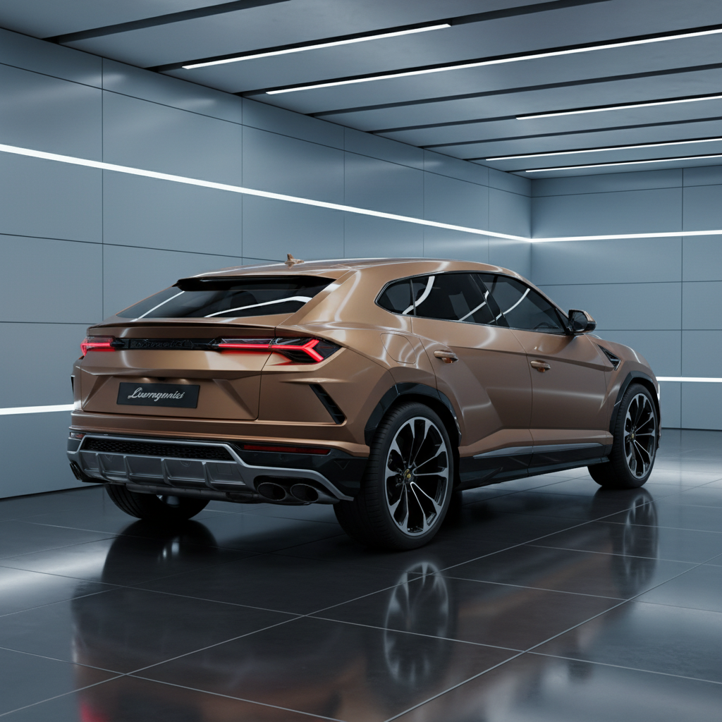 Bronze Lamborghini Urus - Rear Three-Quarter