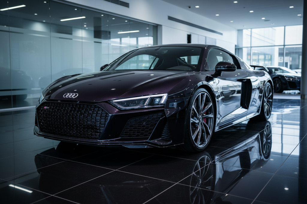 R8 Performance with Spoiler - Low Front Angle